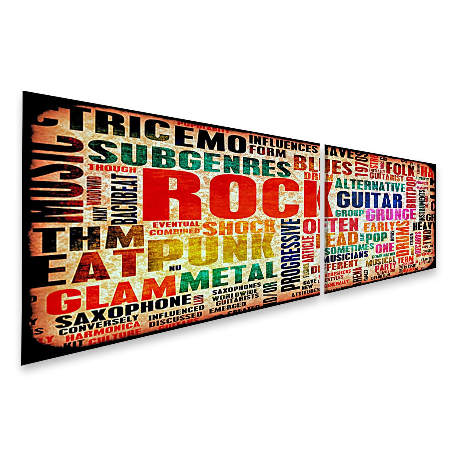 islandburner Impression sur toile de qualité supérieure - Musique rock - Poster d'art comme fond grunge - Images murales