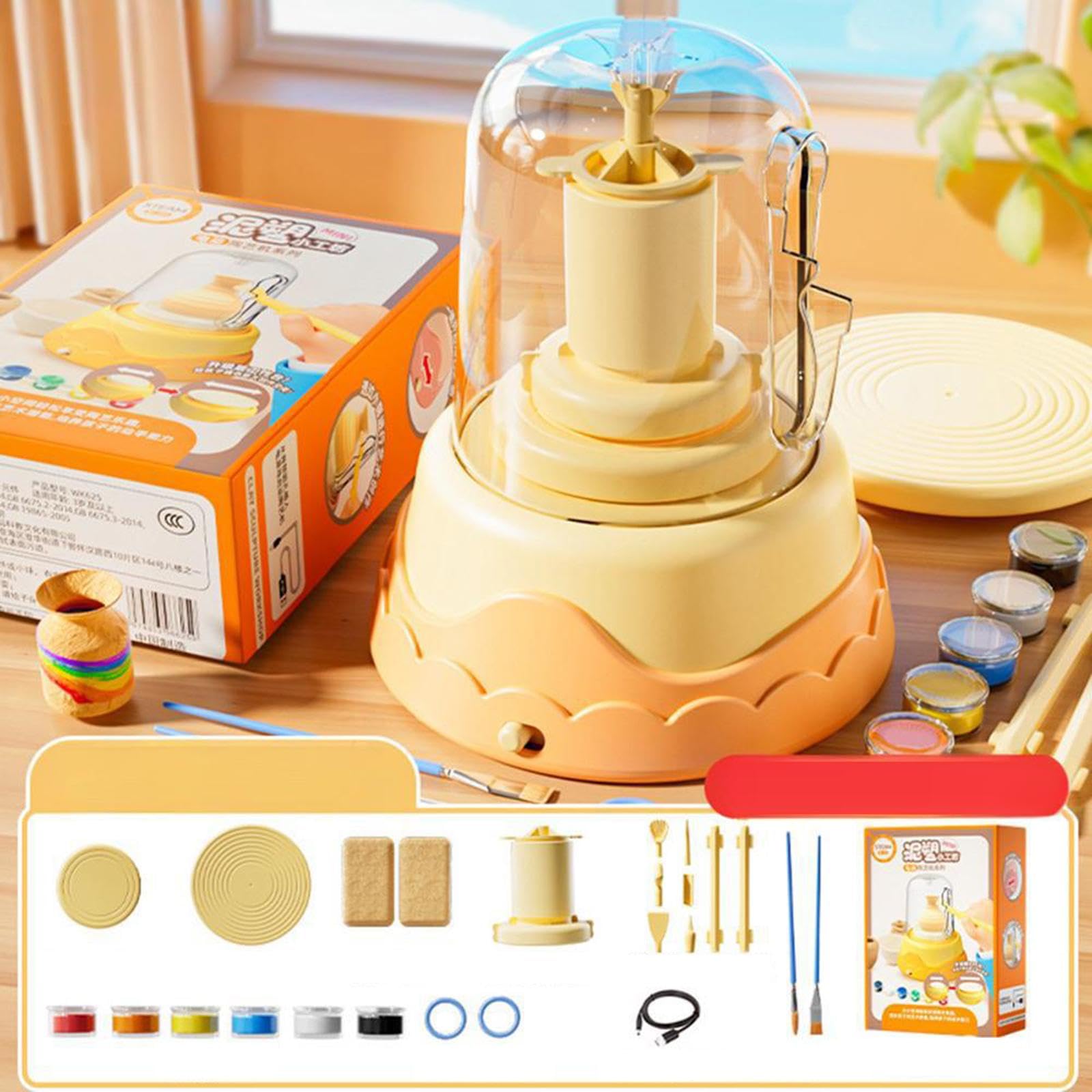 Töpferscheiben Set für Kinder – DIY Bastelprojekte, Bastelaktivitäten, Kunst Bastelset