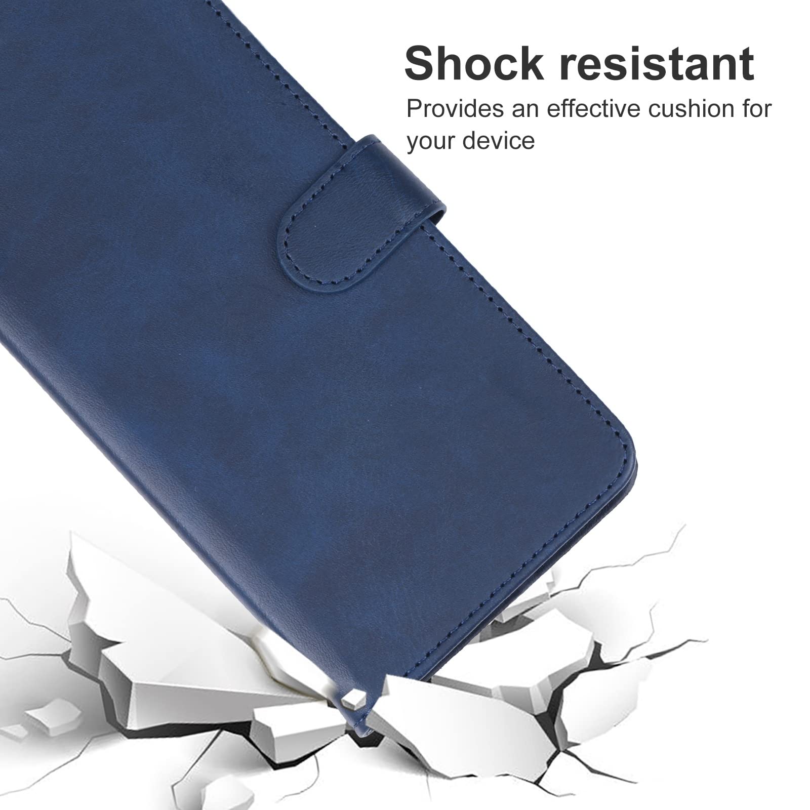 KARTXITAI Cover Compatibile con Realme Narzo 60 Pro PU Pelle TPU Silicone Portafoglio Magnetica con Disegni Motivo Animale Flip Custodia in Libro Slot Schede Custodia-Luna lupo,nuvole,cielo,mare