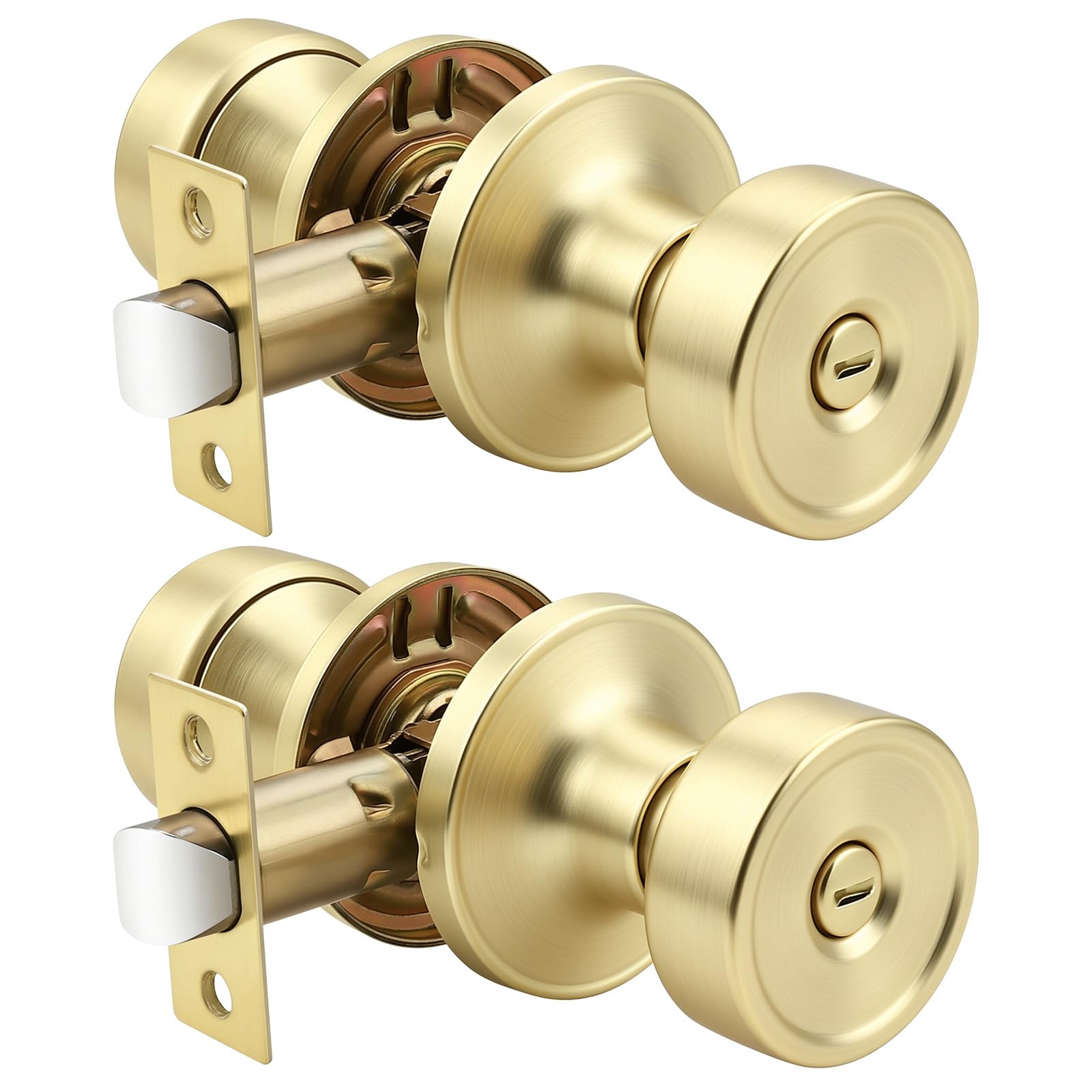 Black Privacy Door Knobs - Emergency Unlock -9