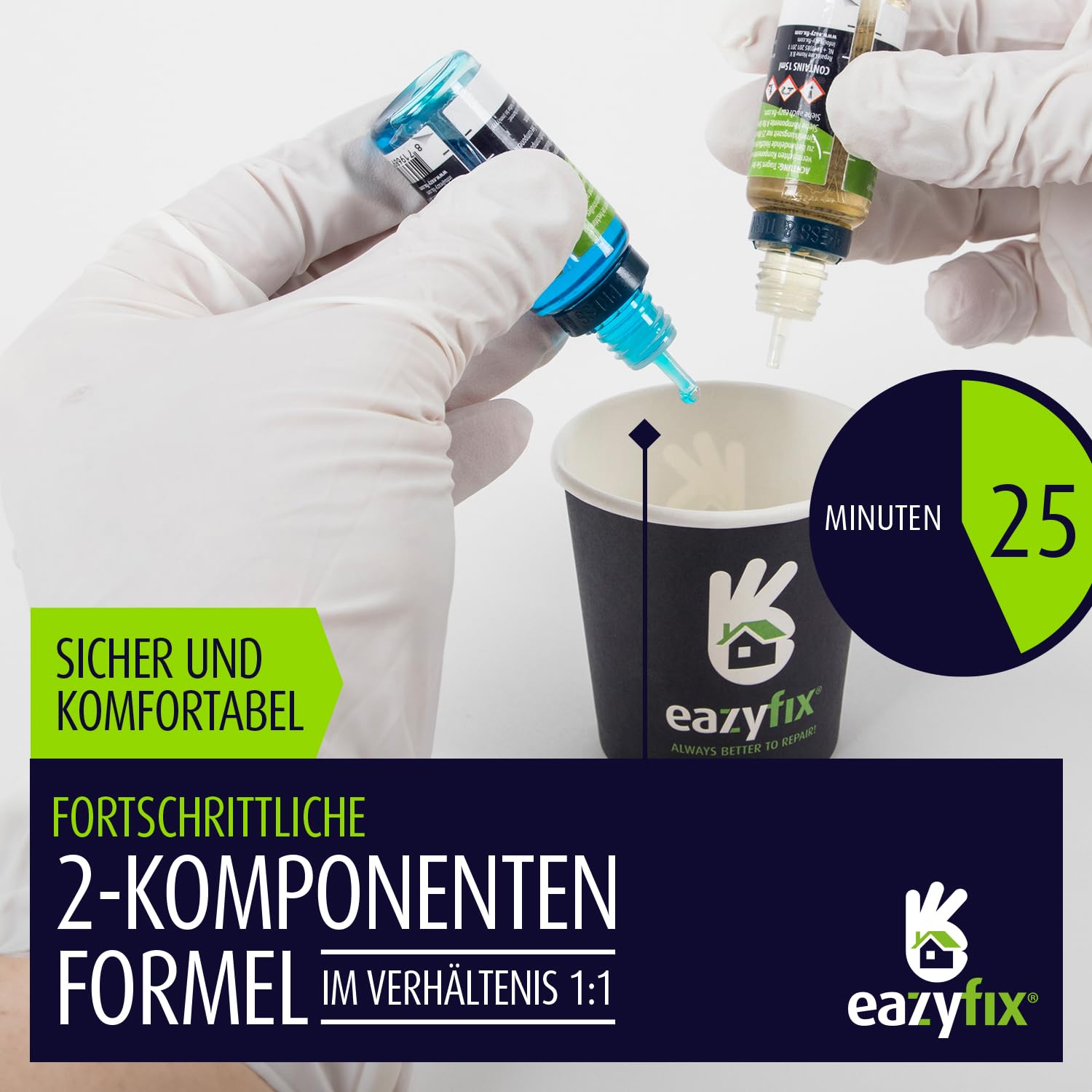 EAZYFIX® Holz Reparaturset Groß für Holzreparaturen innen & außen