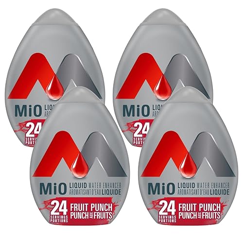 MiO Fruit Punch - Potenciador de agua líquido, 1.6 fl oz1.6 fl. oz (paquete de 4) enviado desde Canadá