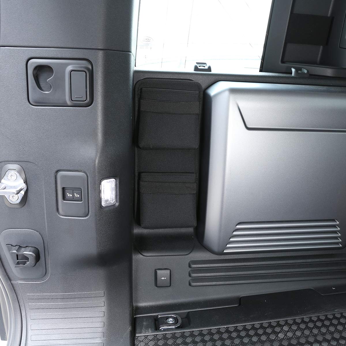 Sac de rangement en tissu noir haut de gamme pour coffre de véhicule LR Defender 110 2020