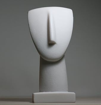 greekartshop Head of Cycladic Figurine Idol Greek Modern Art Statue Sculpture Museum 6.9 inches