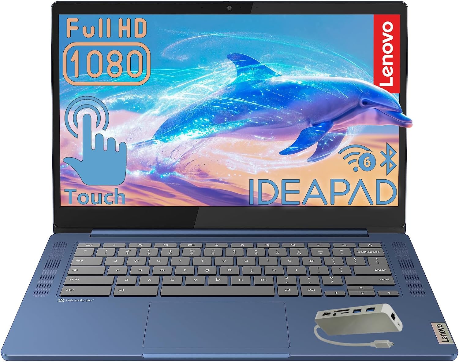 20% off deal for Lenovo Chromebook 14" Touchscreen Laptop, 8-Core Processor, 64GB eMMC on Amazon