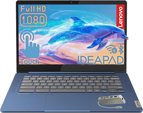 Lenovo Chromebook 14" Touchscreen Laptop, 8-Core Processor, 64GB eMMC