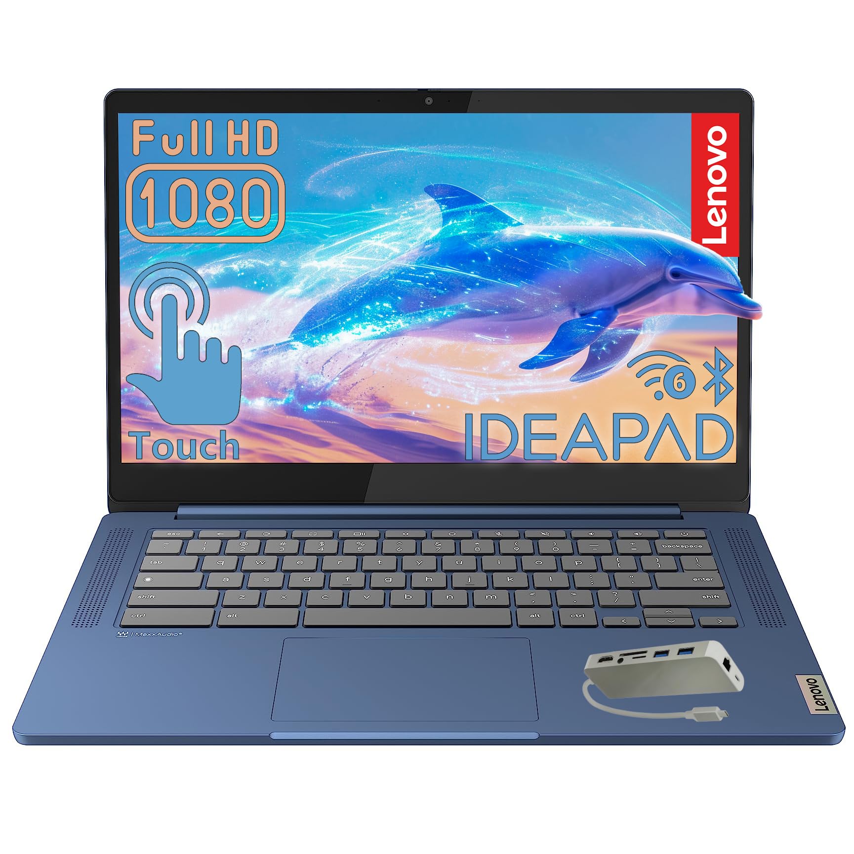 Lenovo Chromebook 14" Touchscreen Laptop, 8-Core Processor, 64GB eMMC 4GB RAM