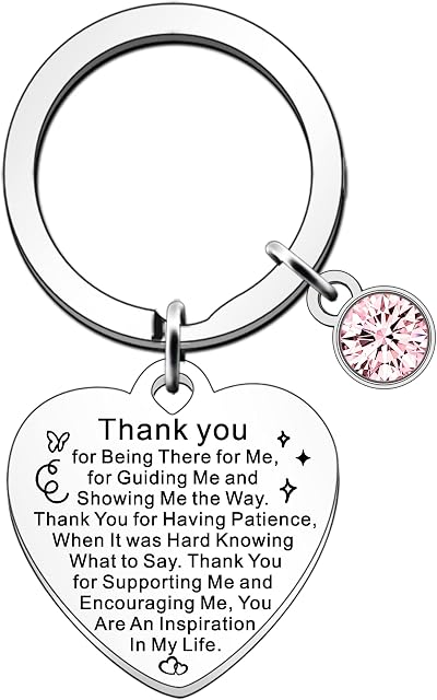 FMCC Thank You Teacher Gifts Thank You Gift for Teachers Teaching Assistant Nurse Colleagues Thank You Gifts for Women Keyring (Thank You for Being There for Me)