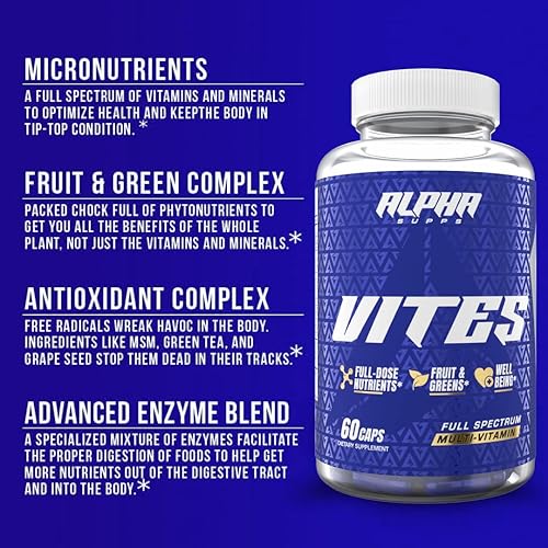 Miniatura 5 de Vites Multivitamínico para hombre, suplemento diario completo con frutas, verduras, energía, apoyo inmunológico y de próstata, vitaminas diarias de