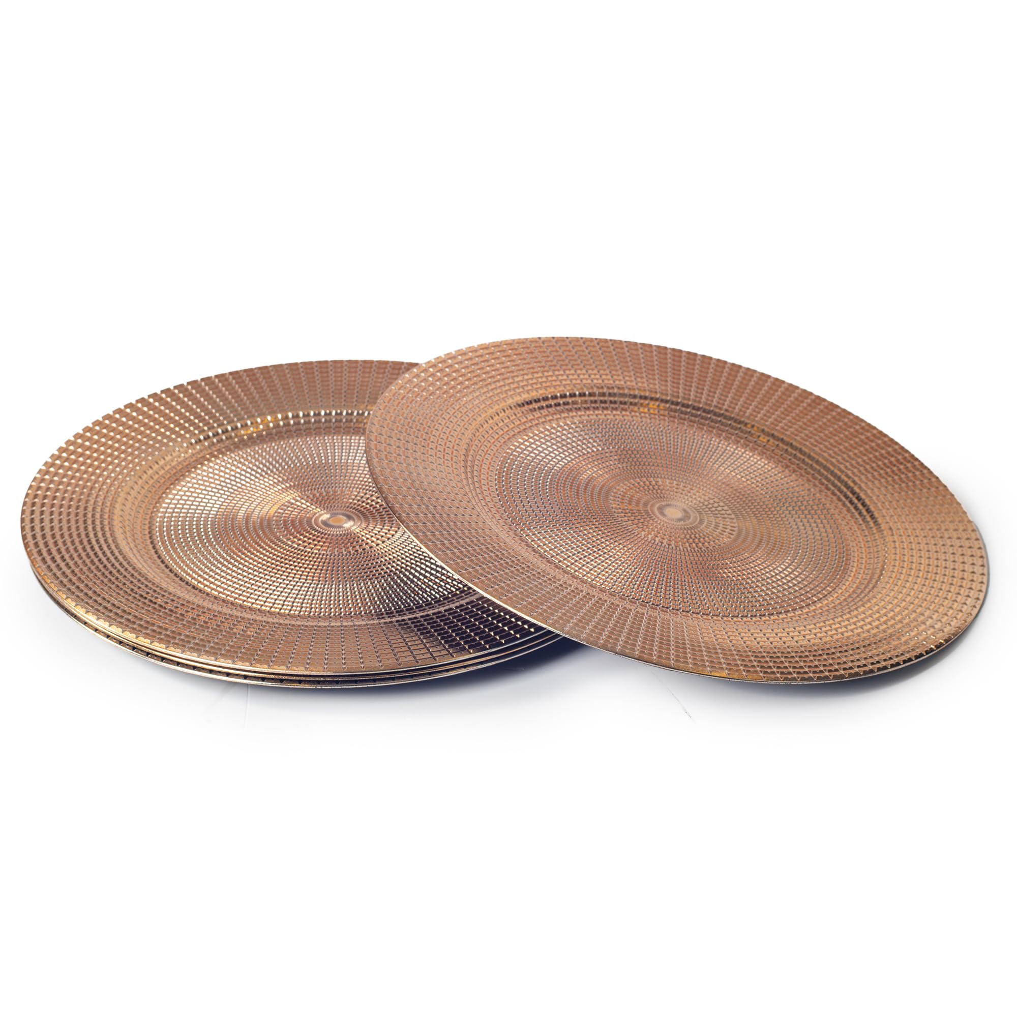 Grand Plat Décoratif En Cuivre - 32 Cm De Diamètre - Pour Salle à Manger