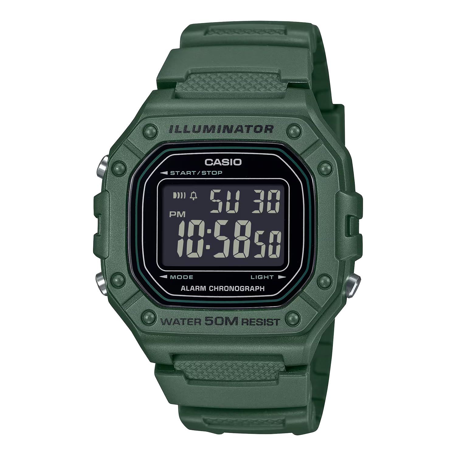 [カシオ] CASIO スタンダード デジタル 腕時計 W-218H-3BV メンズ レディース チープカシオ チプカシ ディープグリーン 反転液晶 海外モデル [並行輸入品]