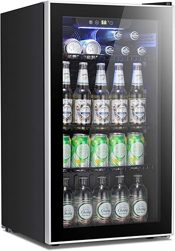 Miniatura 17 de Antarctic Star Refrigerador de Bebidas Enfriador de 18L, 24 Latas, Mini Refrigerador con Compresor Silencioso, Luz LED, Refrigerador Pequeño