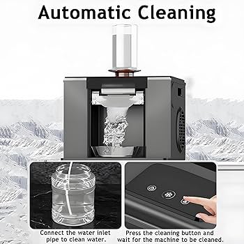 Rosoy スノーフレーク製氷機 ブラック Amazon.co.jp: 280W電動製氷機、750ml容量のバケツ付き業務用