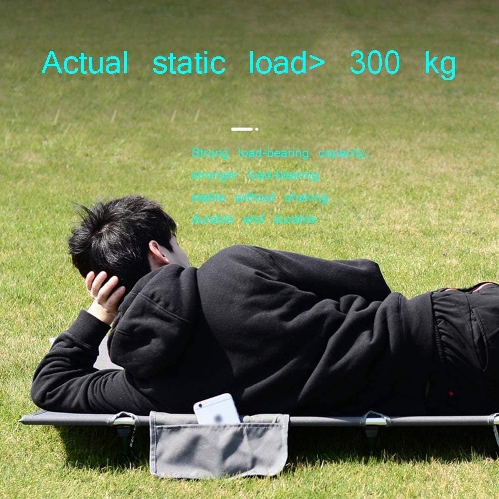 Ultralight Compact Folding Camping Tent Cot Bed 180kg Load-Bearing 7075 Aviation Aluminum Material Wear-Resistant Oxford Cloth (200 * 70 * 17cm)