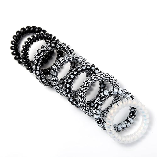 Miniatura 4 de Lazos para el cabello en espiral sin arrugas, coloridos lazos para el cabello sin rastro, lazos elásticos para el cabello, lazos para el cabello