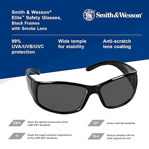 Miniatura 8 de Lentes de seguridad elite ahumados antiniebla con marco negro, Universal, 1