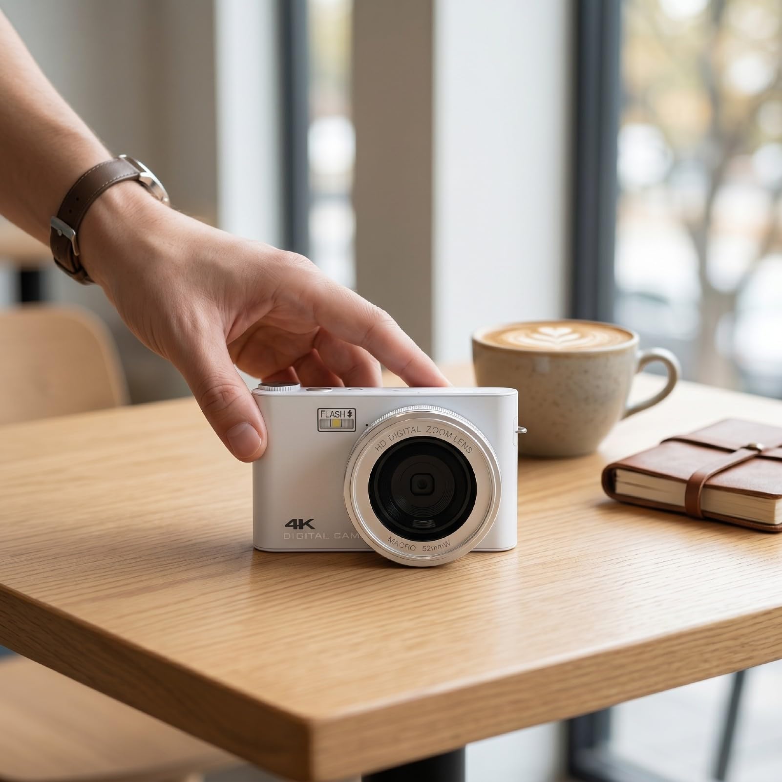 ASHATA Fotocamera Digitale 4K da 64 MP per la Fotografia (WHITE)