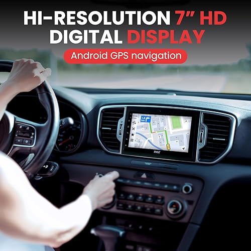 Miniatura 3 de Pyle Receptor estéreo de coche doble DIN – 7 pulgadas 1080P HD pantalla táctil Bluetooth en el tablero GPS navegador receptor de audio para coche –