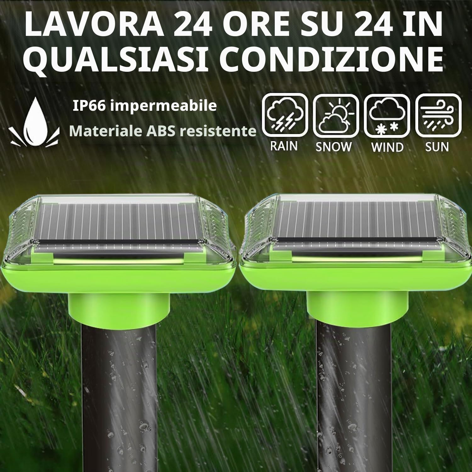 Interno ed esterno,Repellente solare per talpe, repellente contro le arvicole, repellente solare contro le talpe, repellente per serpente talpa, gopher e altri repellenti per talpe