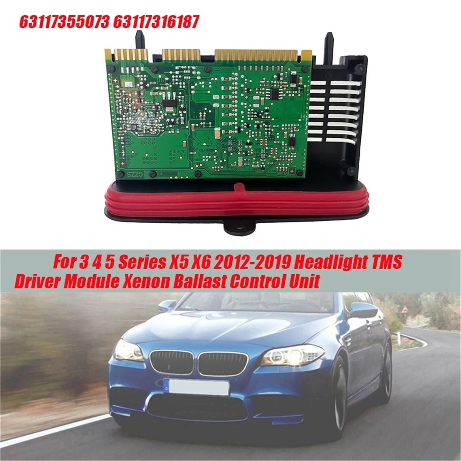 Zavorra per fari Modulo driver TMS per fari auto 63117355073 7316187 adatto per BMW Serie 3, 4, 5, X5, X6, unità di controllo ballast xeno 2012-2019 Modulo di controllo dei fari