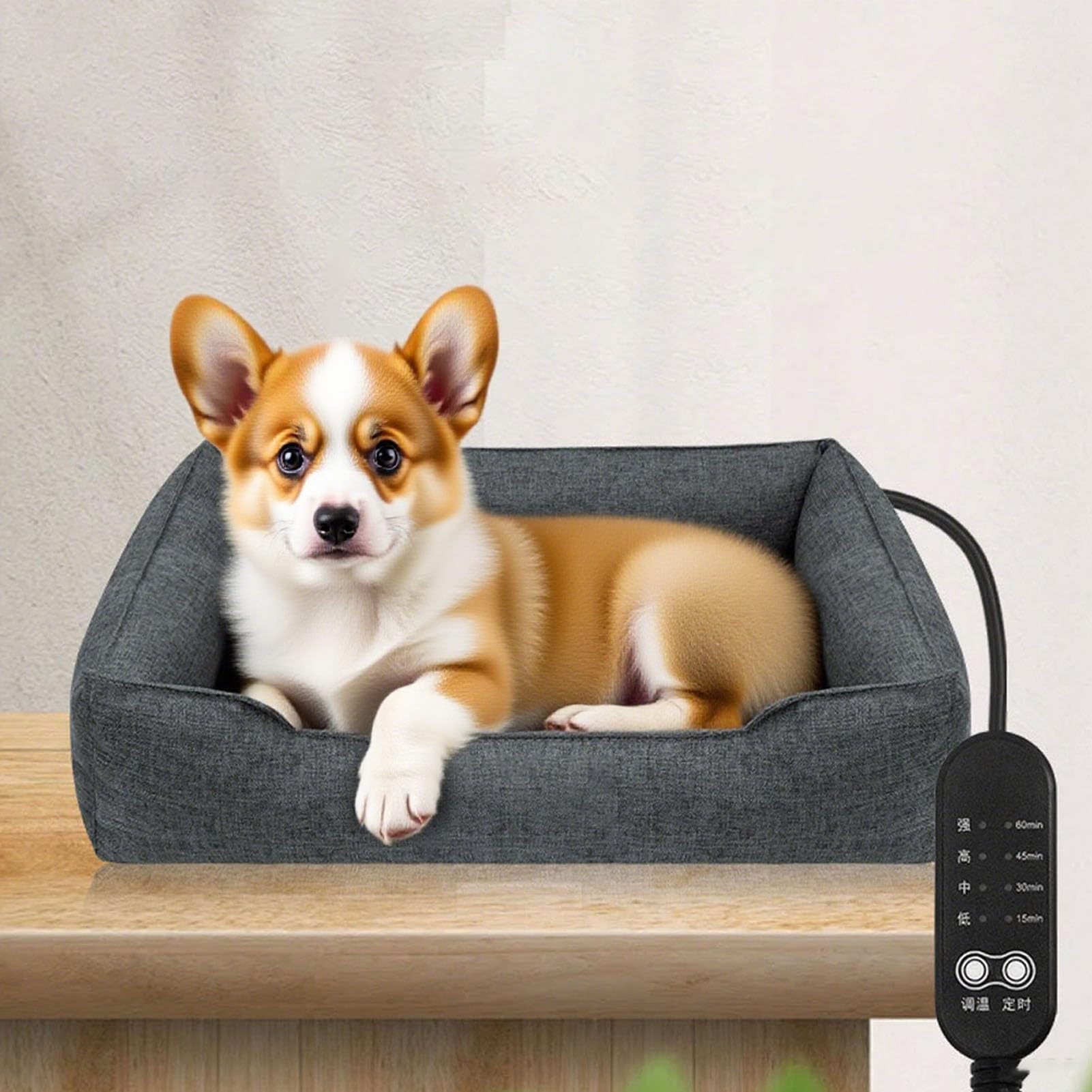 Almohadilla Térmica para Mascotas,Gatos Y Perros,Almohadilla Térmica Gatos,Manta Térmica con Control De Temperatura,Controlador Ajustable Mejorado(Size:70 * 60 * 18cm,Color:Cyan calentado)