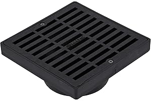 NDS 640 6-Inch Square Grate with Low-Profile Adapter Drain: Smooth NDS Waterflow