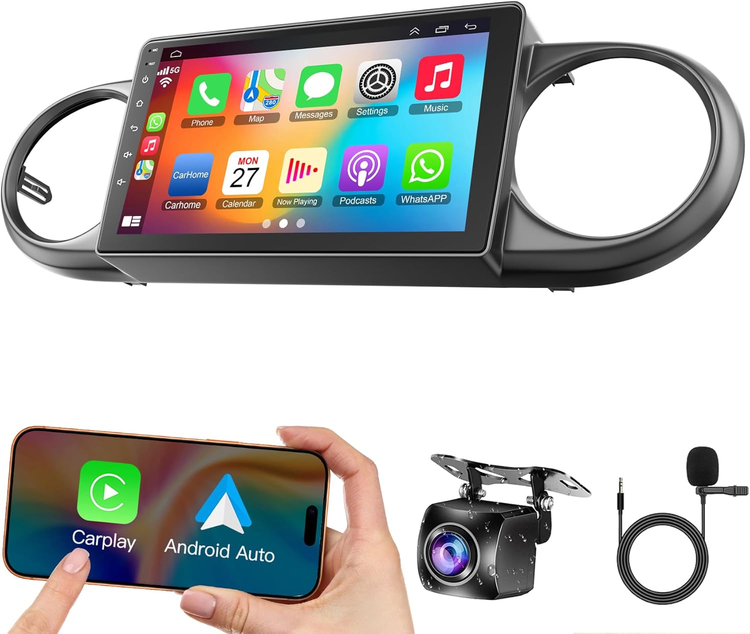 4GB+64GB Android 13 Car Radio for Toyota Scion XB Radio 2007-2019, 9 Inch Touch Screen Support Wireless CarPlay & Android Auto, Bluetooth 5.2 & Voice Control, GPS & WiFi, Backup Camera Car Stereo