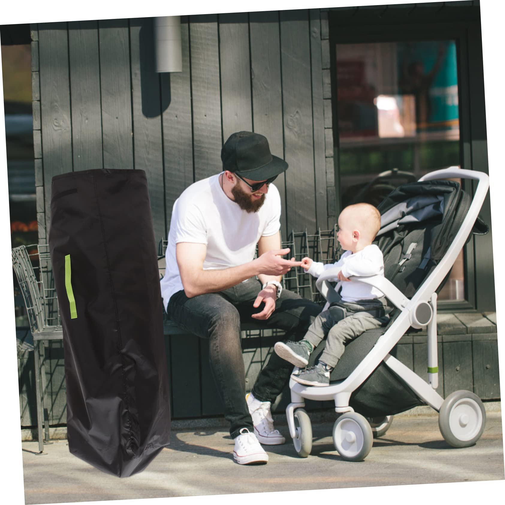 HEMOTON Borsa da Viaggio per Passeggino, Borsa Monospalla Oxford, Nera, per Proteggere Passeggino Durante i Viaggi e Gate Check