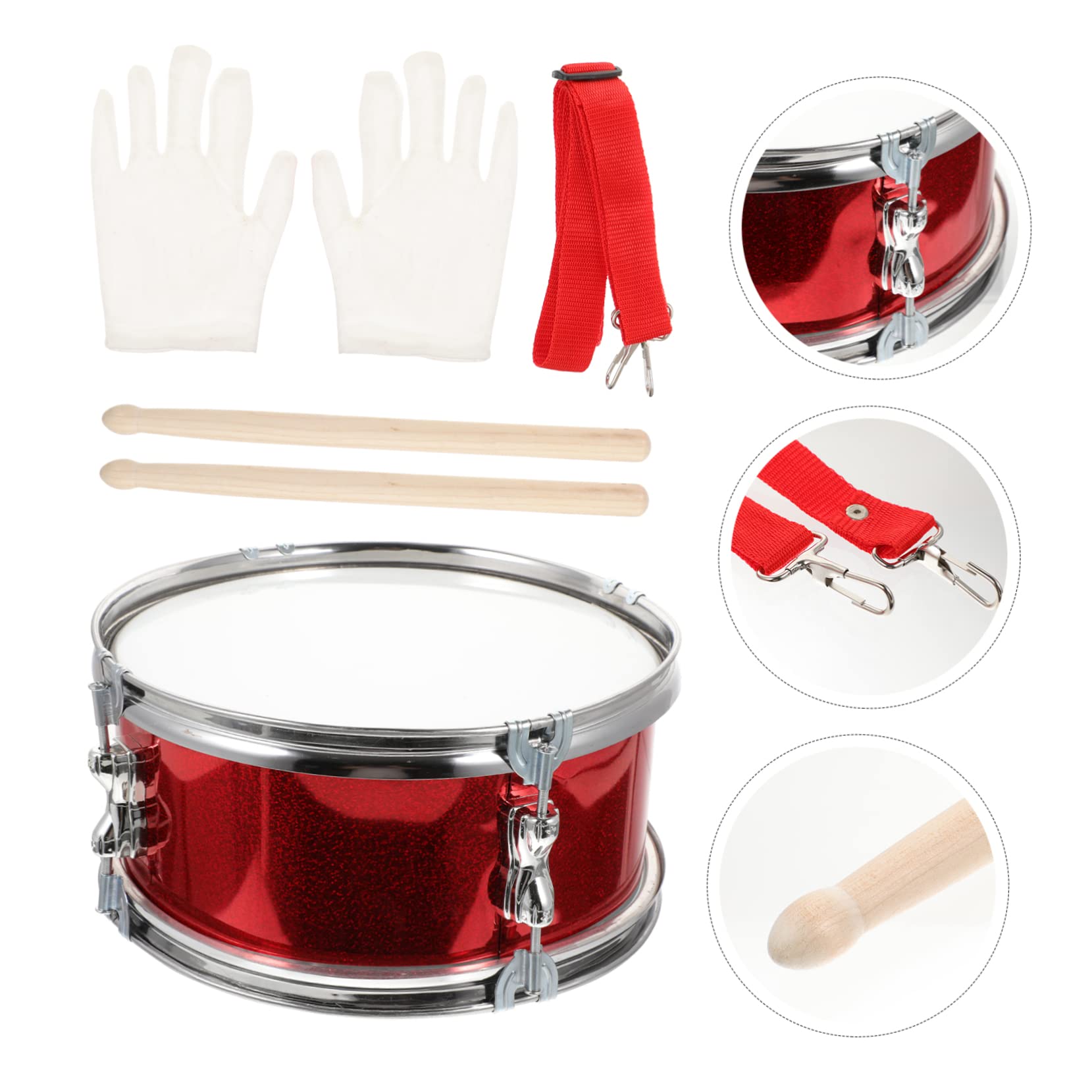Sosoport Tambor Infantil De Instrumento Musical para Juguete Educativo para Performances Casa o Escuela Tambor Metálico para Percusión
