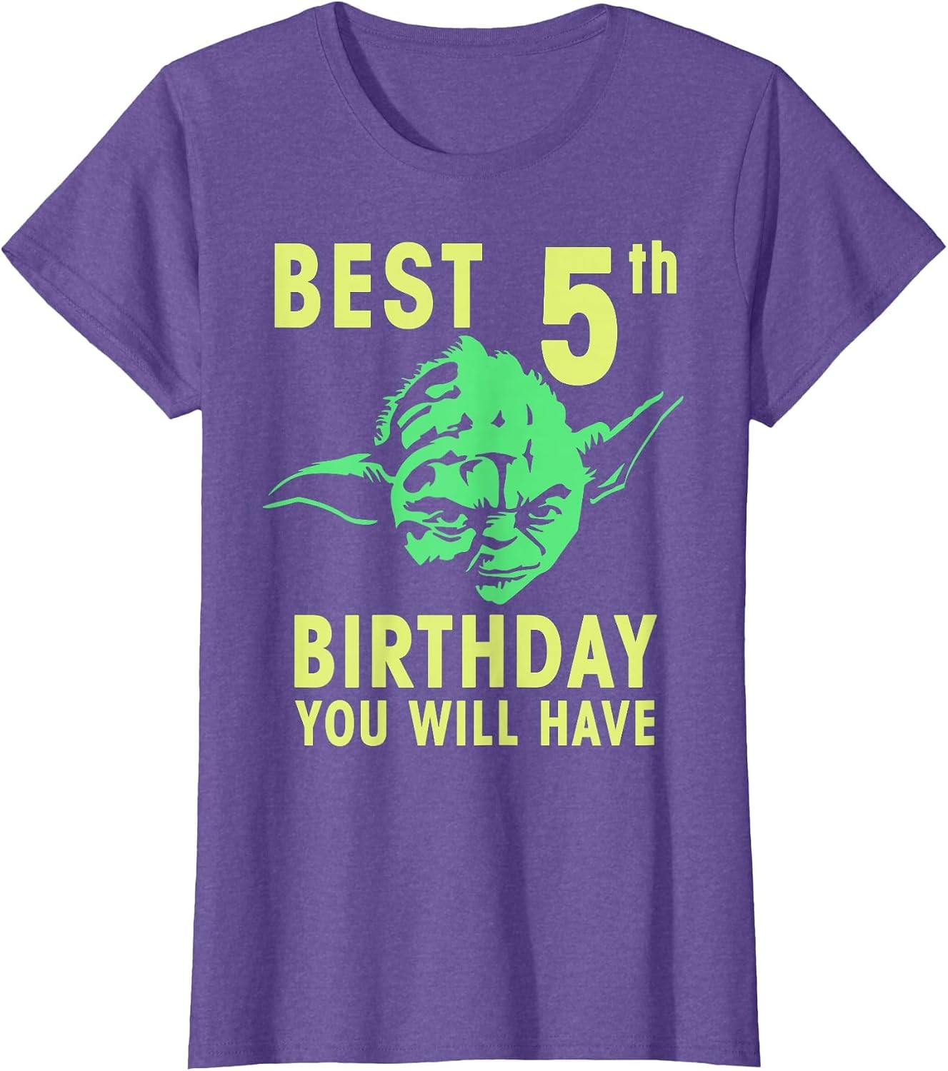 Star Wars Yoda Best 5th Birthday You Will Have Stencil T-Shirt