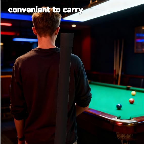 Bansusu 1Pc Snooker Cue Case with Adjustable Strap Hook and Loop Closure