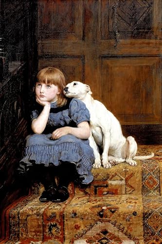 Briton Riviere Sympathy 1877 - Póster 120 x 179in Framed Art, Laminated Poster, Poster, White Framed Art, Canvas Art