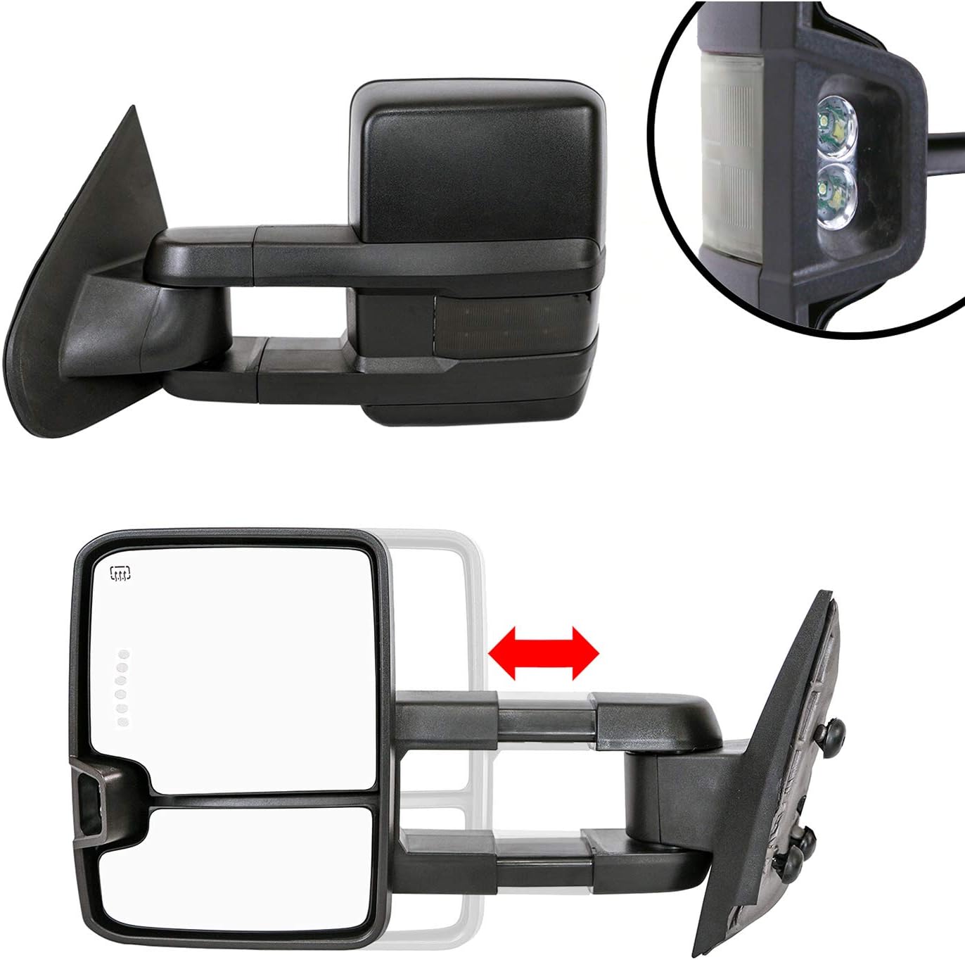 Paragon Telescopic Towing Mirrors 201418 Chevy Silverado/GMC Sierra