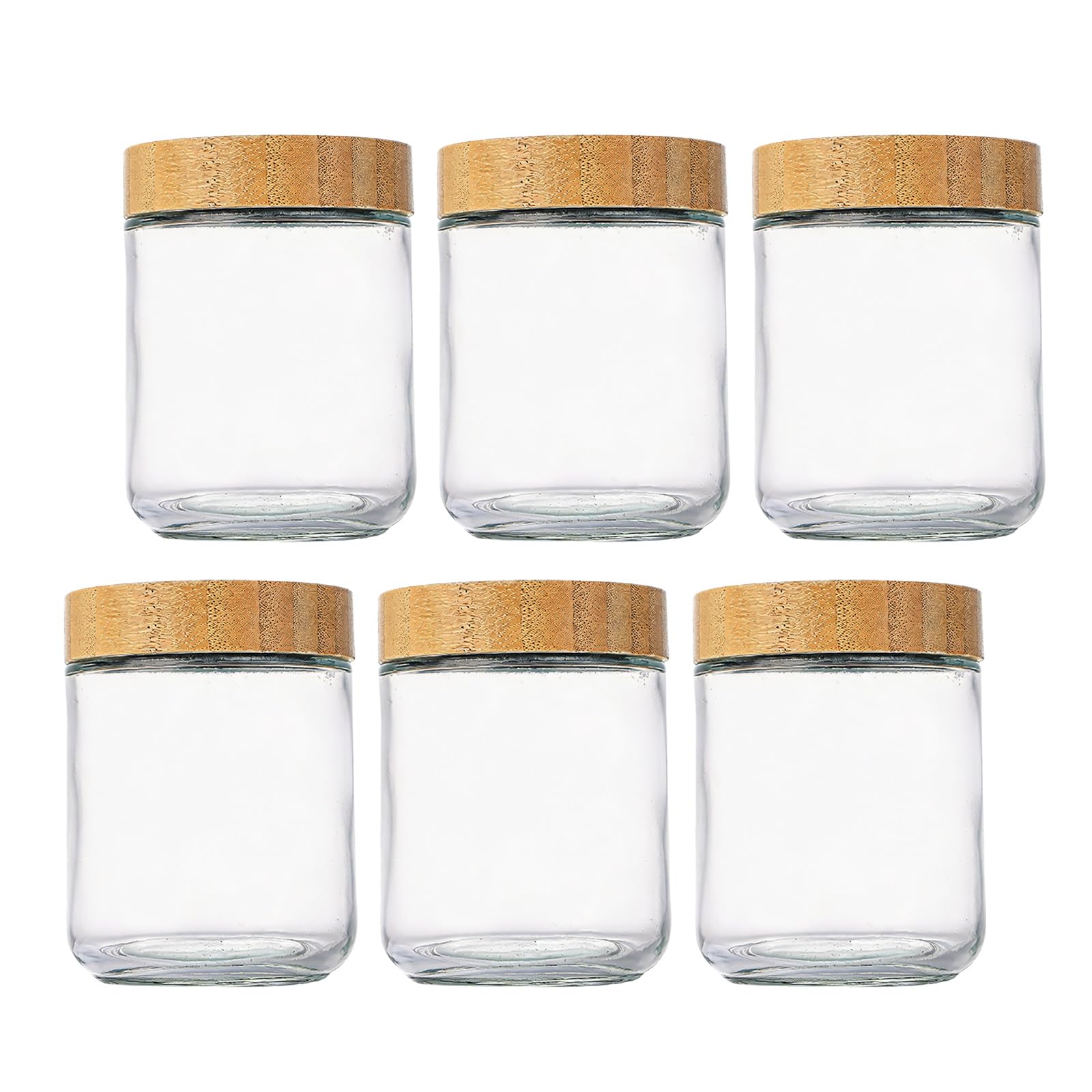 Oxxggkao Multifunctional Glass Kitchen Jars with Wide Opening for Easy Filling Cleaning and Serving Leakproof Treat Container