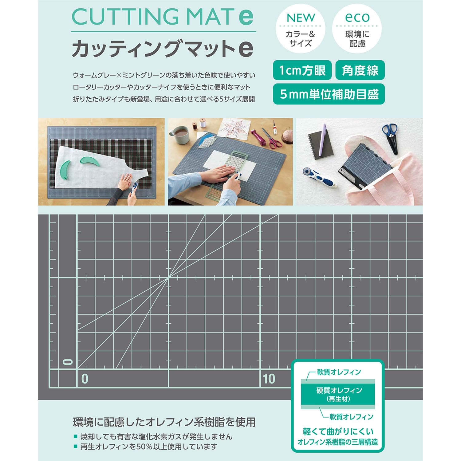 Amazon.co.jp: Clover カッティングマットe A1 折りたたみ 57-859