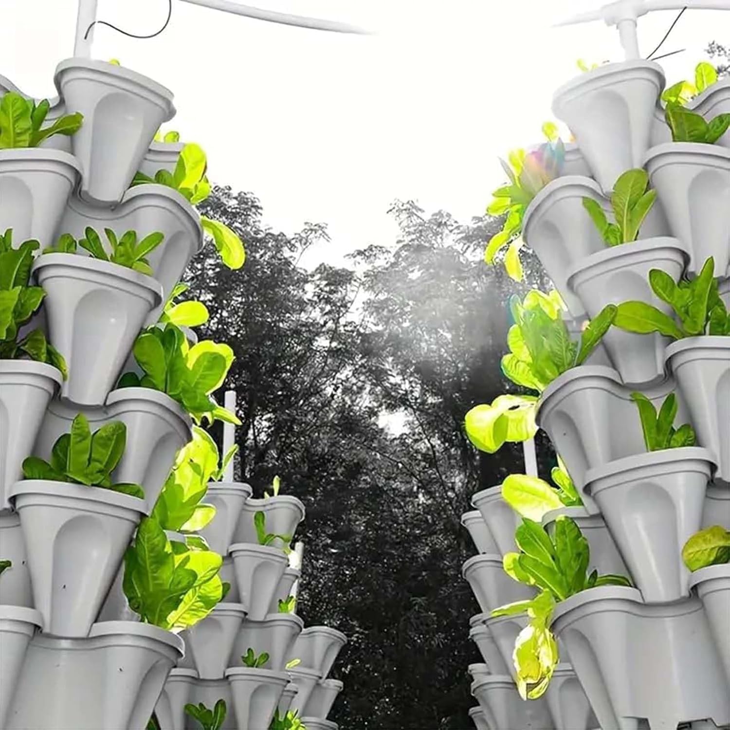 Pionowa Donica 6-poziomowa, Składana Donica 4-płatkowa, Pionowa Donica Ogrodowa Z Ruchomą Podstawą, Donica Na Truskawki I Warzywa, D, 5pcs