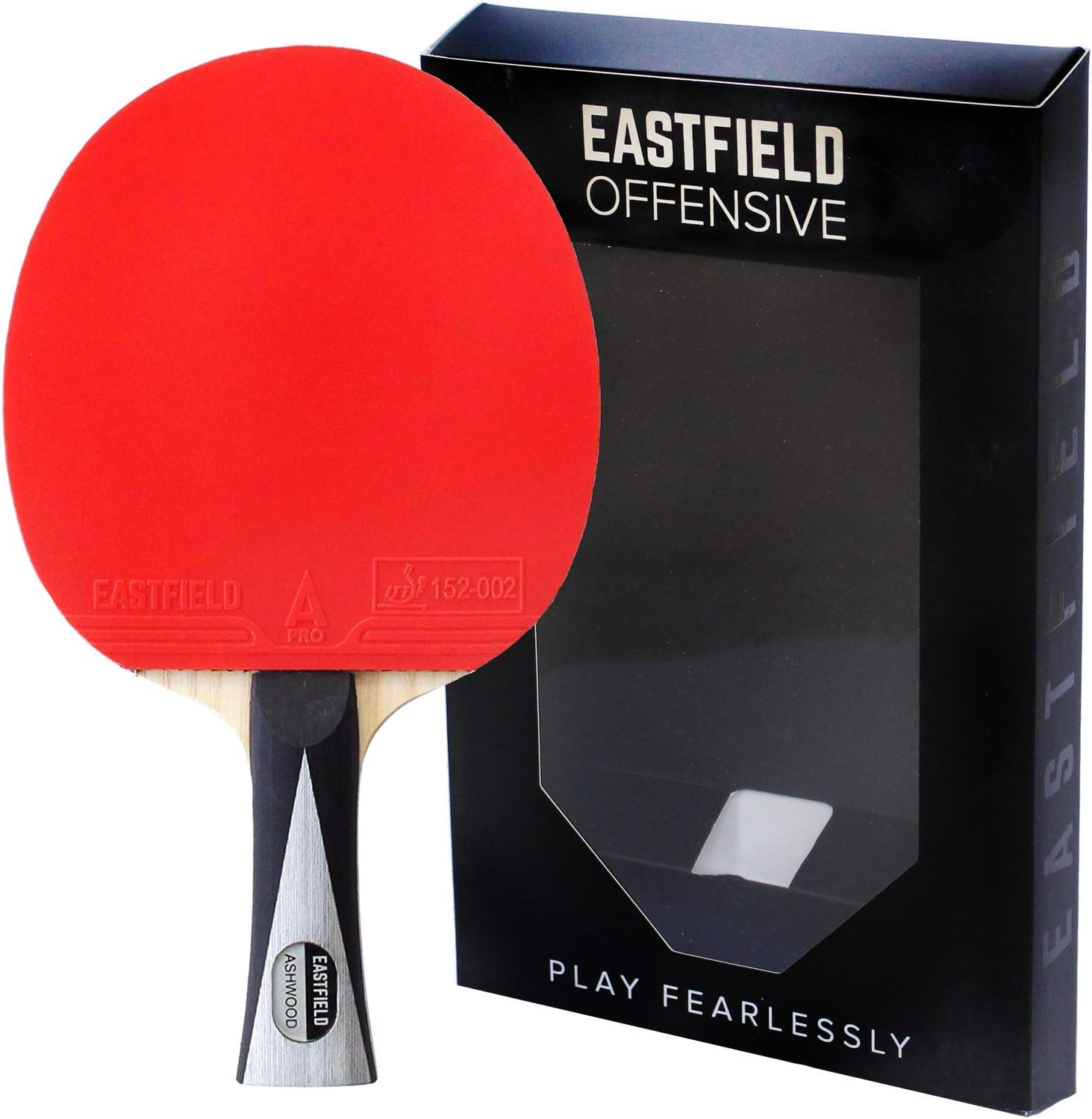 Offensive Professional Table Tennis Bat - Advanced & Elite Ping Pong Racket, ITTF Approved Professional Spin Rubber, 7-Ply Carbon Blade, Premium Competition Paddle