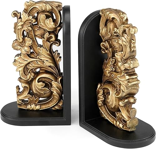 AELS Sujetalibros vintage resistentes, extremos decorativos para libros pesados, soportes rústicos únicos para estantes, tapón para