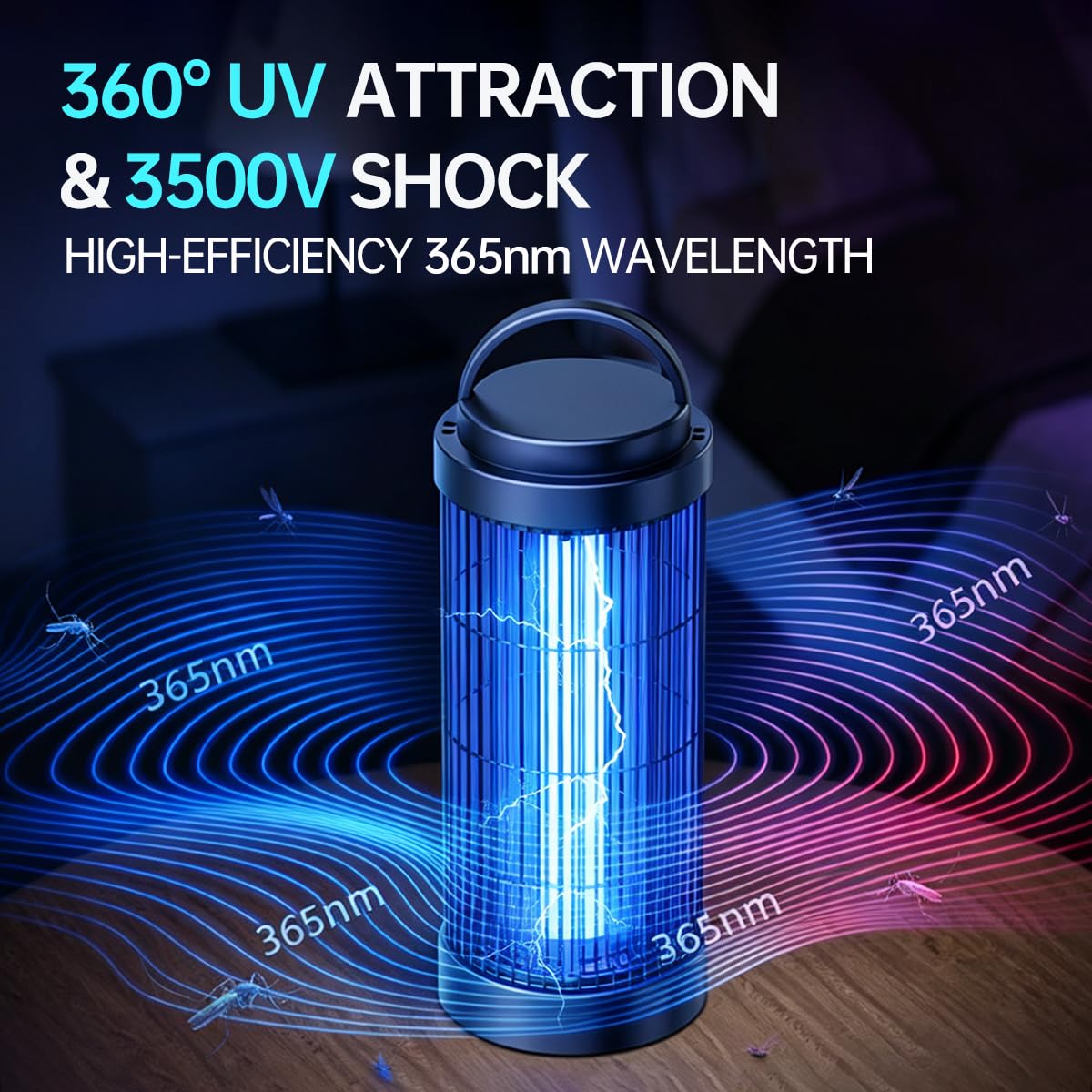 Bug Zapper Outdoor Elektrischer Mücken- & Fliegenvernichter mit 36W UV-Licht, Großer Plug-In Bug Zapper für Fliegende Insekten, Indoor Outdoor Fliegenfalle für Terrasse, Hinterhof, Garten