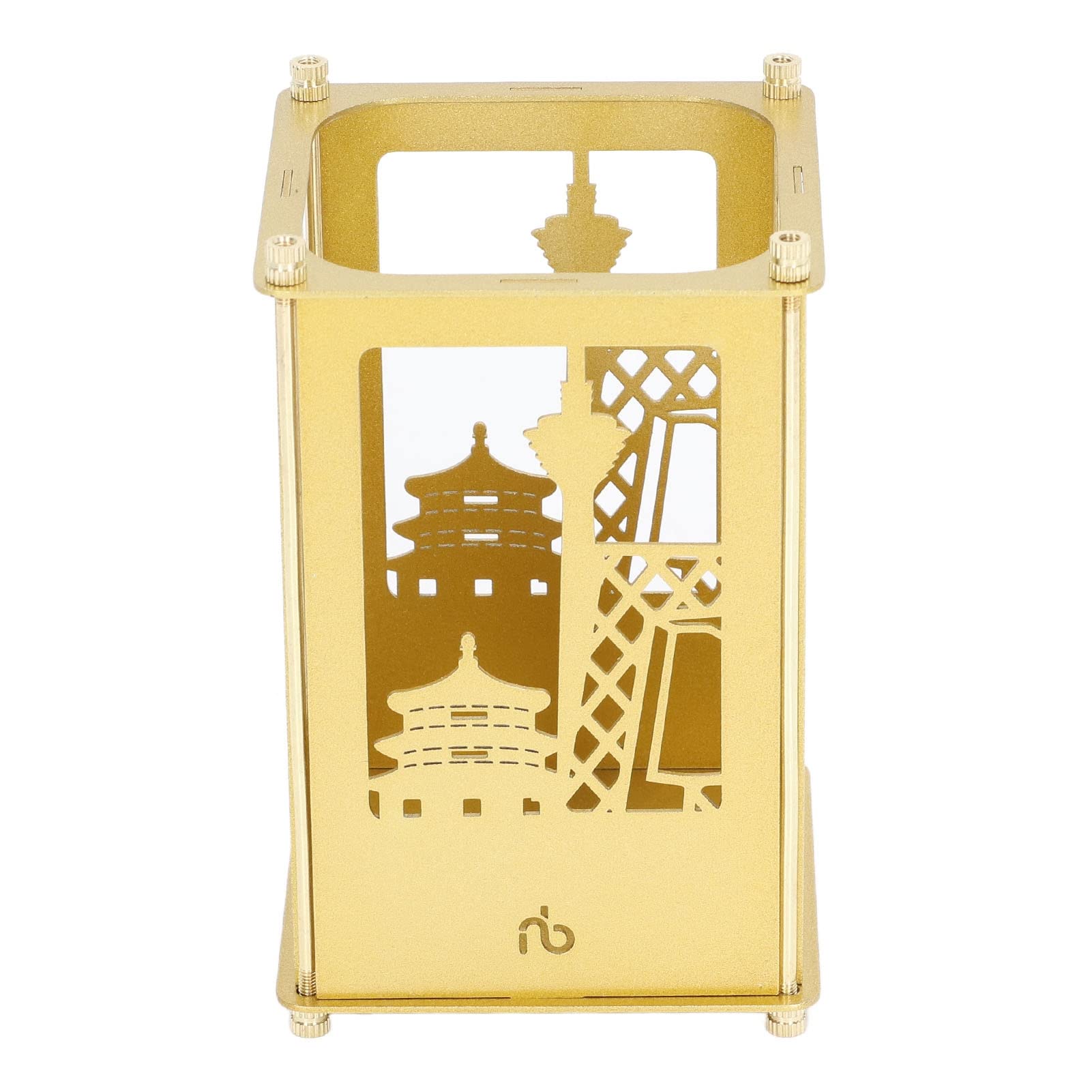 Porta della penna in metallo Gold Vomeko, porta della penna assemblato, porta della penna innovativo, porta a penna fai -da -te per il desktop della scuola per ufficio a casa