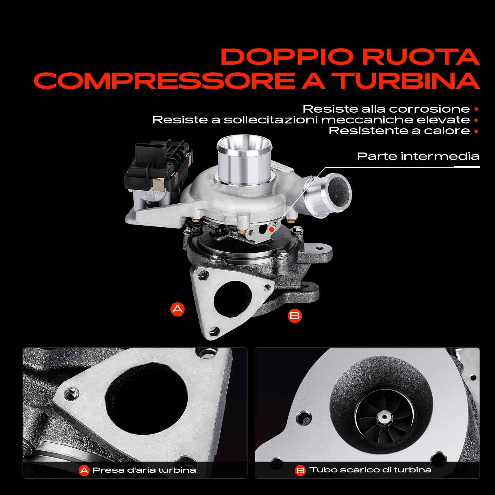 Frankberg Condotto Olio Turbo Diesel – Sostituisce 1372797, 6C1Q6K677CB – Per Ford Transit Bus E Furgone 2.4L 2006-2014