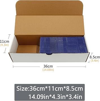 Trading Card Storage Box,2-Pack-1600 Count Corrugated Cardboard Box With PKMN/Mtg/Magic/TCG Storage and Collection,Labels For PKMN Card Storage Box (White, 2-Pack)