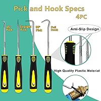 Vista 6 de Kit surtido de 1086 juntas tóricas SAE 32 tamaños, Buna-N estándar con 4 púas y gancho para grifo hidráulico automotriz, sellado de fontanería