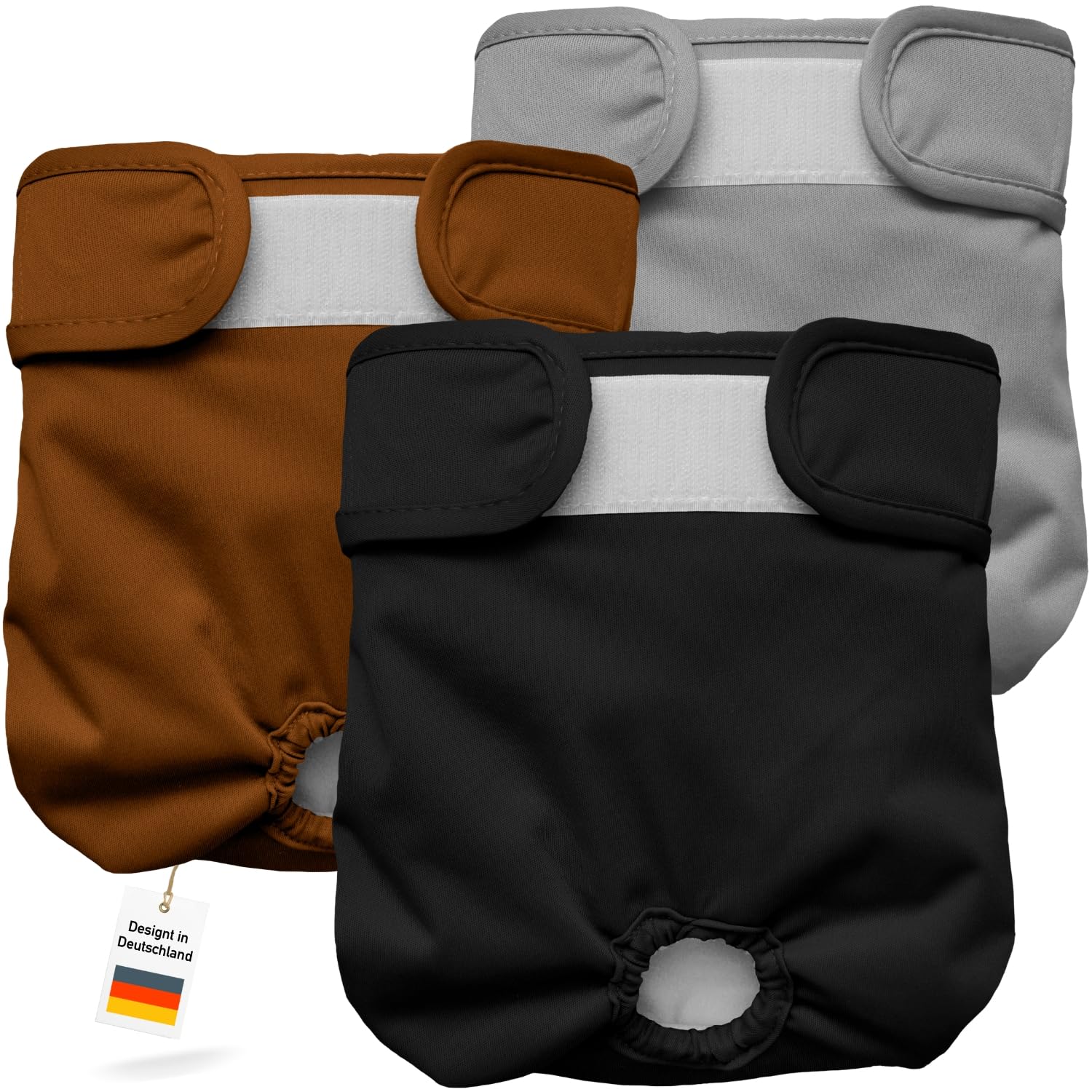 Alpenstern® Wiederverwendbare Hundewindeln für Hündinnen (3 Stück) Waschbare Läufigkeitshose für Hündinnen bei Inkontinenz & Läufigkeit - Hundehöschen Hunde Windel - Hygienisch & Saugstarker Stoff