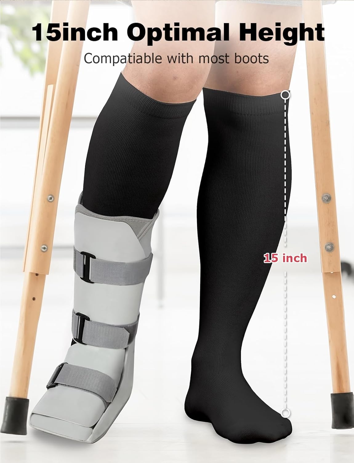Mellbree Walking Boot Socks, Walking Boot Liner Black & White & Grey Three Colours to Choose - Image 5