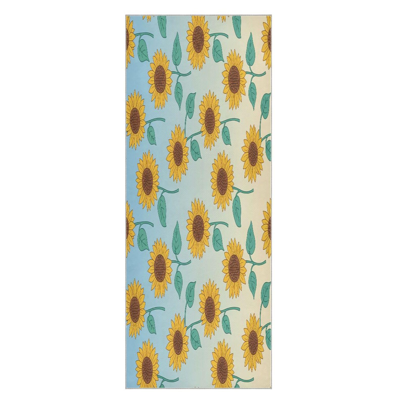BURSTDDY Sunflower Hot Yoga Towel Absorbent Non Slip Yoga Mat Towel
