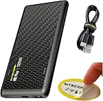 Nitecore NB Plus 10,000mAh Power Bank, Ultra Lightweight and Slim USB-C and USB-A Ports for Phones, iPads and More Travel Ready Fast Charging 5V/3A QC PD