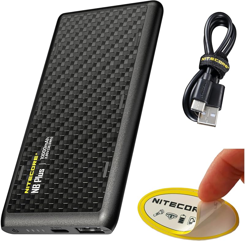 Banco de energía NB Plus de 10,000 mAh, puertos USB-C y USB-A ultraligeros y delgados para teléfonos, iPads y más Carga rápida lista para viajar 5V/3A QC PD