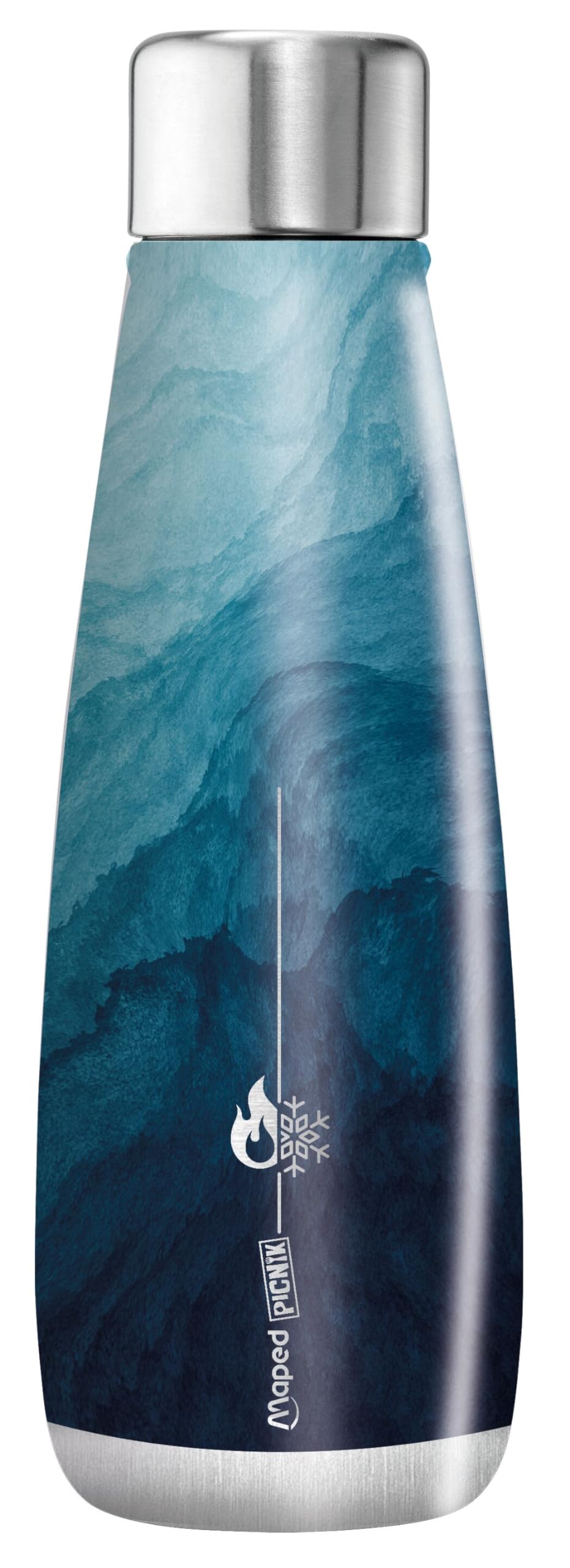 Stainless Steel Water Bottle - 500ML Cyanotype - Freshness and Style, Thermal Bottle - Maped