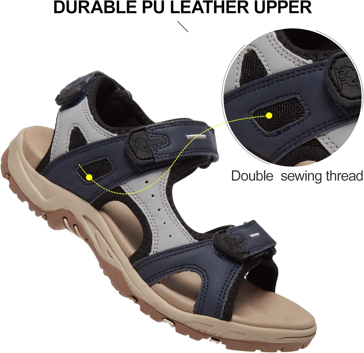 CAMEL CROWN Comfortable Hiking Sandals for Women Waterproof Sport Sandals for Walking Beach Water with Arch Support - Image 4